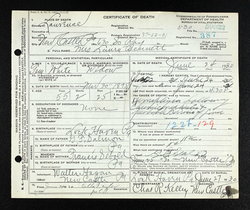 Laura Salmon Bennett death certificate