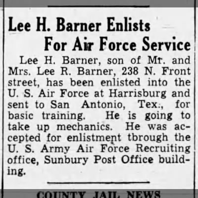 Lee Herbert enlists USAF