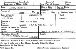 Melvin George Barner military doc Melvin George Barner military doc