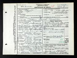 William Daniel Kerstetter death certificate
