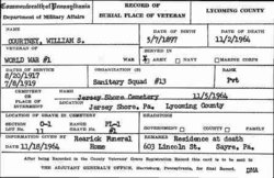 William Stanley Courtney military doc