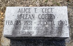 Alice Tracy McClean Coffey 1951-1992
