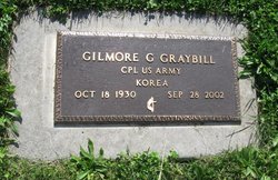 Gilmore G. Graybill headstone 1930-2002