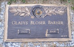 Gladys B. Bloser Barner 1910-2008