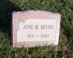 June Martha Barner Devine 1921-2007.