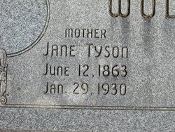 Sarah Jane Tyson Wolfe 1863-1930