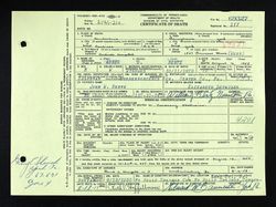 Abner Detwiler Bentz death certificate