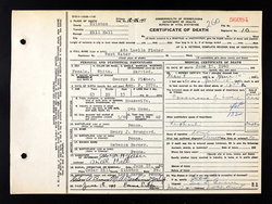 Ada Luella Brungard Fisher death certificate
