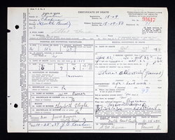 Albert Barner, Sr. death certificate