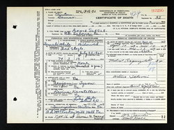 Annie Elizabeth Tyson Slegle death certificate