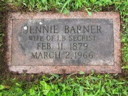 Jennie Elizabeth Barner Secrist 1879-1966